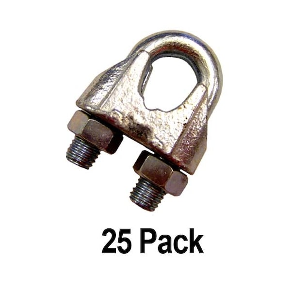 Us Cargo Control 1/16" Zinc Plated Malleable Wire Rope Clip (25 pack) MWRC116-25PK - main